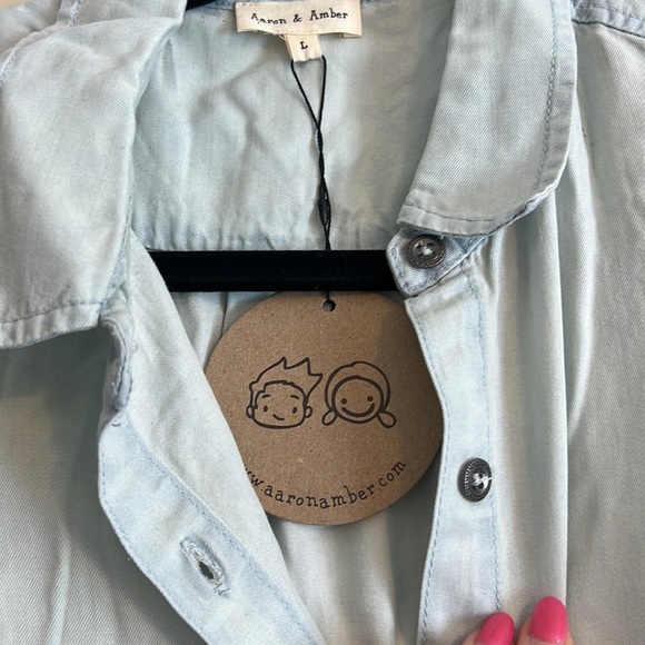 Chambray Romper NWT - Picture 4 of 4